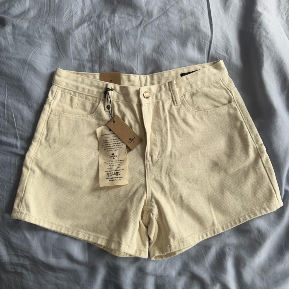 NWT Afends Cream High Waist Shorts